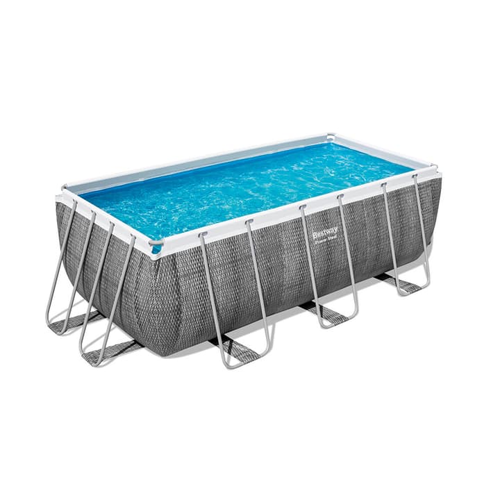 Image of Bestway Pool - Stahlrohrbecken Rattan rechteckig 412 x 201 122 cm