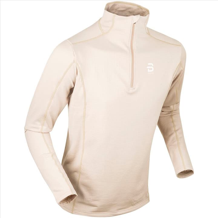 Image of Daehlie M Half Zip Grid Langarmshirt ecru