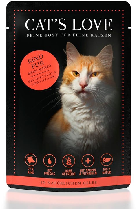 Image of Cats Love Rind Pur Nassfutter