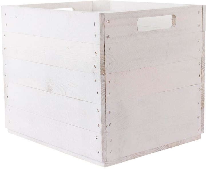 Image of HolzZollhaus Aufbewahrungskiste Vintage 33 x 38 cm, Weiss Holzkiste