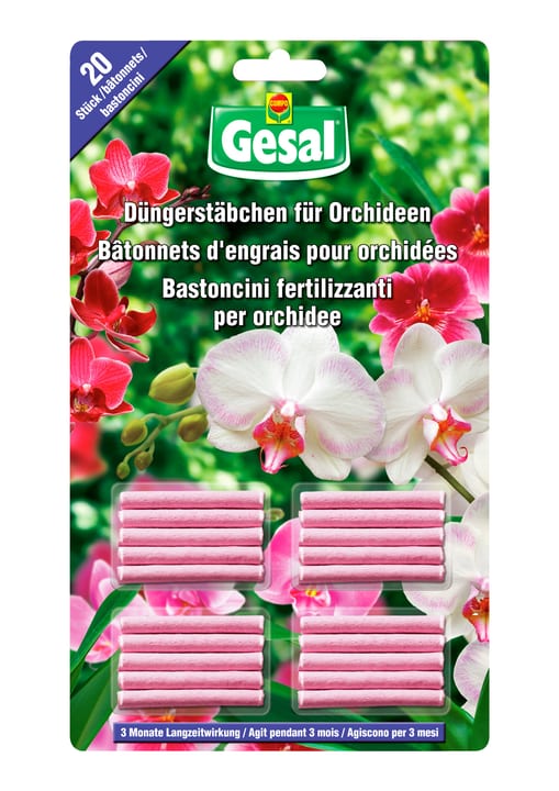 Image of Compo Gesal Düngerstäbchen für Orchideen, 20 Stäbchen Düngestäbchen