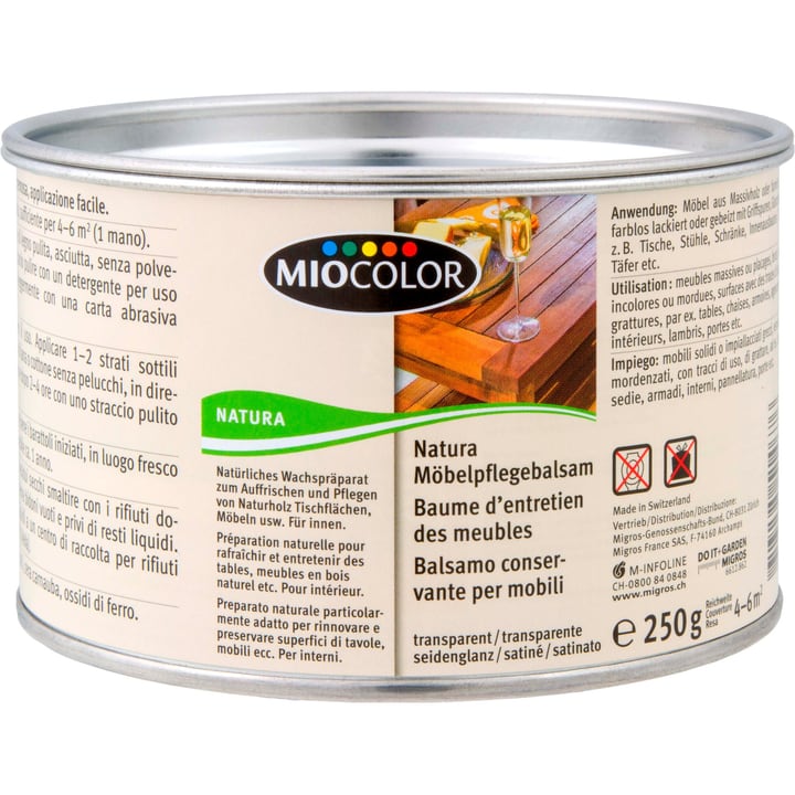 Miocolor Balsamo conservante per mobili 250 g Marrone chiaro 250 g Balsamo conservante per mobili 250 g Marrone chiaro 250 g Miocolor 661286200000 N. figura 1