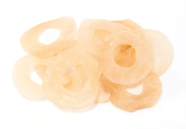 Image of Edelbeiss Silber Apfelringe Rinderhaut, 150 g Kauartikel