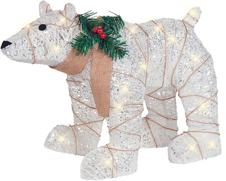 Image of Beliani Outdoor Weihnachtsbeleuchtung LED weiss Bär 34 cm SIVULA