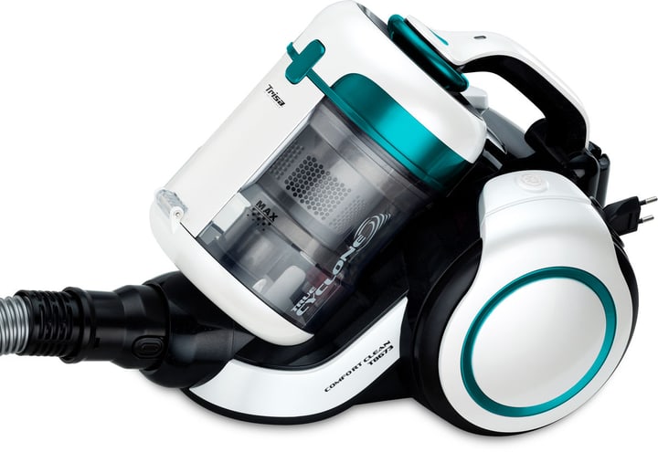 Trisa Electronics Comfort Clean T8673 sans Sac blanc/turquoise Aspirateur Comfort Clean T8673 sans Sac blanc/turquoise Aspirateur Trisa Electronics 785300145640 Photo no. 1