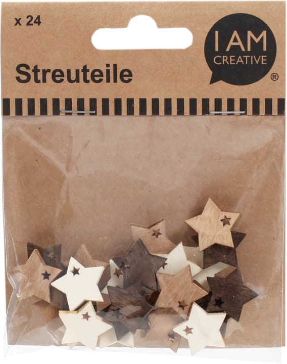 Image of I AM CREATIVE Streuteile Stern Natur 2 cm