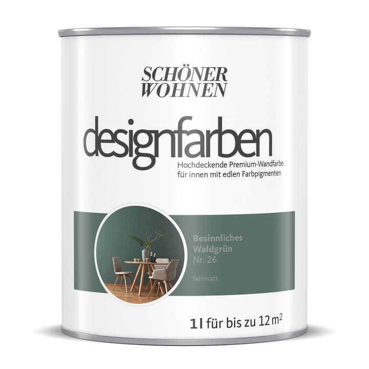 Image of Schöner Wohnen Designfarbe Waldgrün 1 l Wandfarbe bei Do it + Garden von Migros
