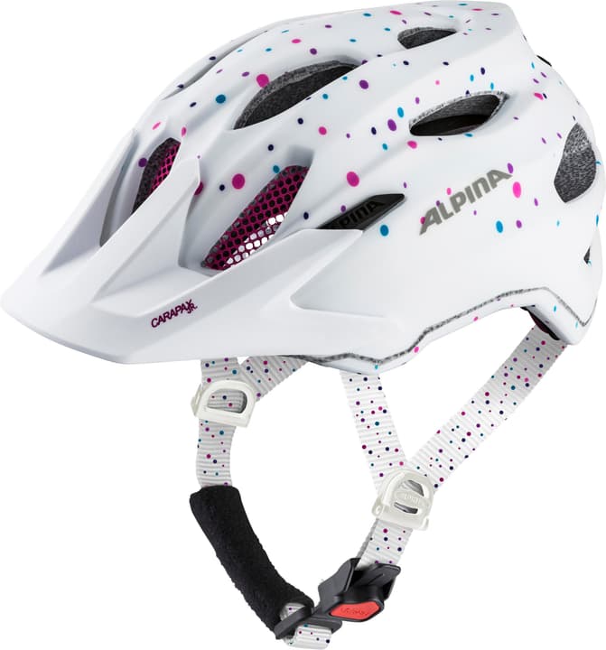 Image of Alpina Carapax JR. white polka dots matt Velohelm rohweiss bei Migros SportXX