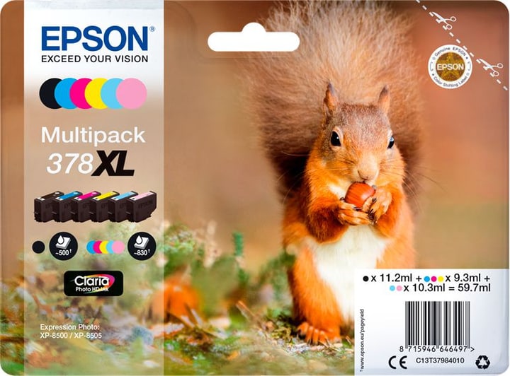 Epson Multipack 378XL cartouche d'encre Cartouche d'encre Multipack 378XL cartouche d'encre Cartouche d'encre Epson 798548800000 Photo no. 1