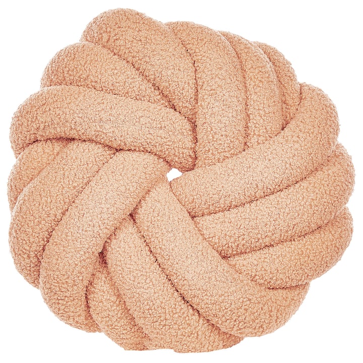 Image of Beliani Boucle Knoten Kissen Beige 31 x cm AKOLA Dekokissen