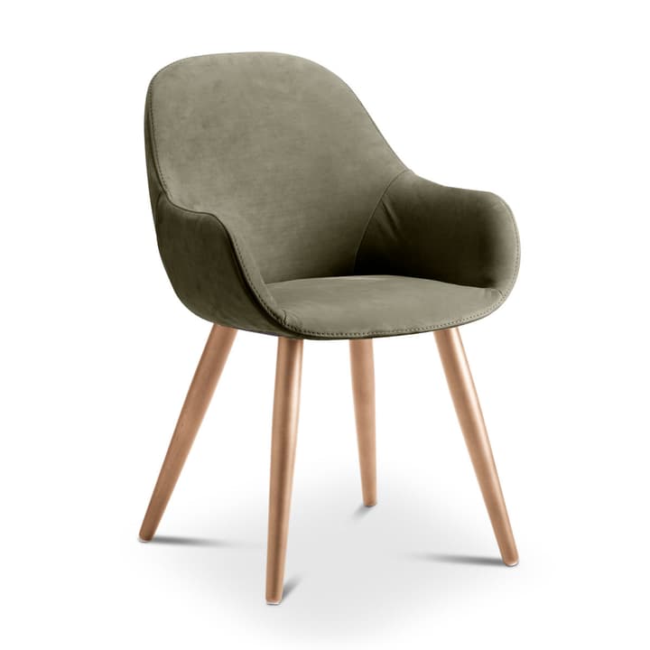 LAYLA Stuhl Nubuck LAYLA Stuhl Nubuck 366028424407 Grösse B: 56.0 cm x T: 60.0 cm x H: 84.0 cm Farbe Olive Bild Nr. 1