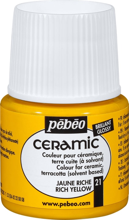 Pébéo Ceramic Keramikmalfarbe 21 Rich Yellow 45ml Keramikfarbe