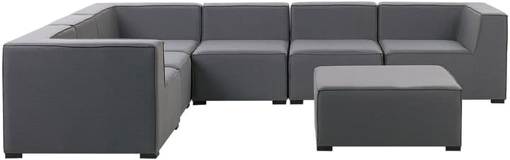 Image of Beliani Lounge Set Polsterbezug grau 7-Sitzer rechtsseitig AREZZO