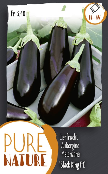 Image of Eierfrucht 'Black King F1' früh 50k Gemüsesamen bei Do it + Garden von Migros