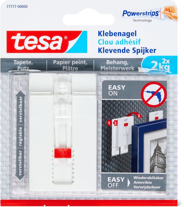 Image of Tesa Klebenagel verstellbar Tapete & Putz, 2 kg