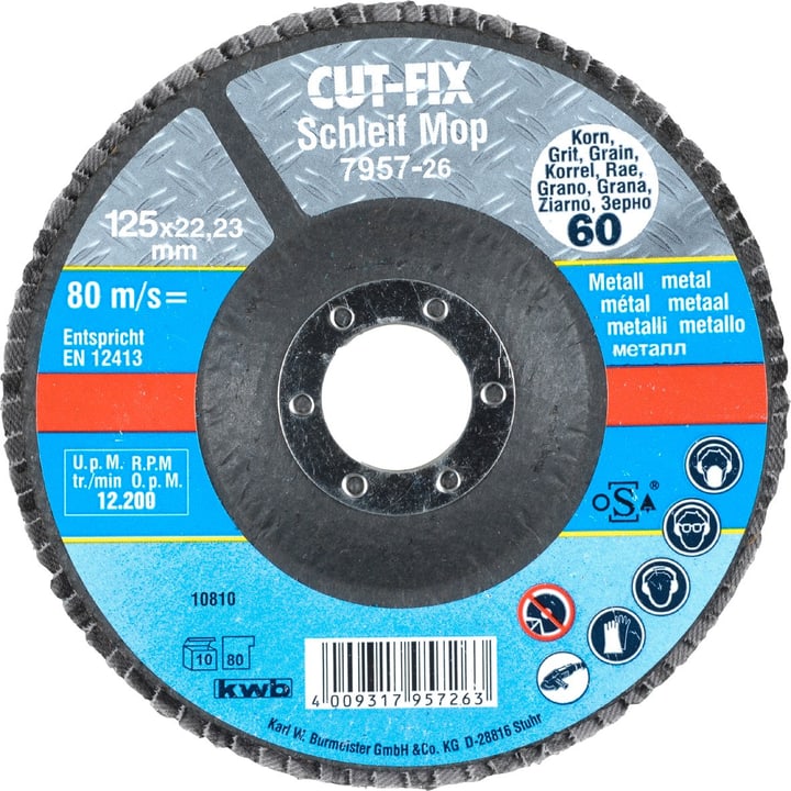 Image of kwb ø 125 x 22 mm, K60, 1 Stk. Schleifscheibe bei Do it + Garden von Migros