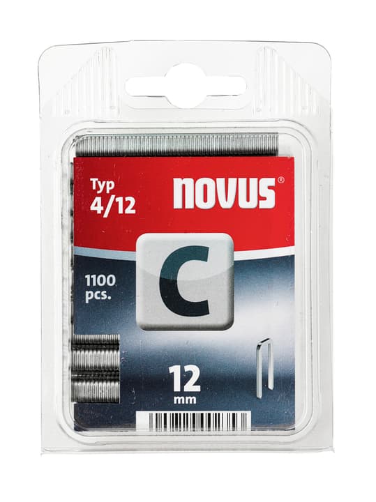 NOVUS Schmalrückenklammer C Typ 4/12 Schmalrückenklammer C Typ 4/12 NOVUS 601256600000 Grösse 12 mm / 1'100x Bild Nr. 1