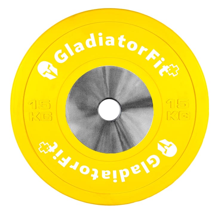 Image of GladiatorFit Competition-Scheibe mit Gummibeschichtung Ø 51mm : 15 KG Gewichtsscheibe