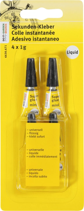 Image of Sekundenkleber Liquid 4x1g + Alleskleber bei Do it + Garden von Migros