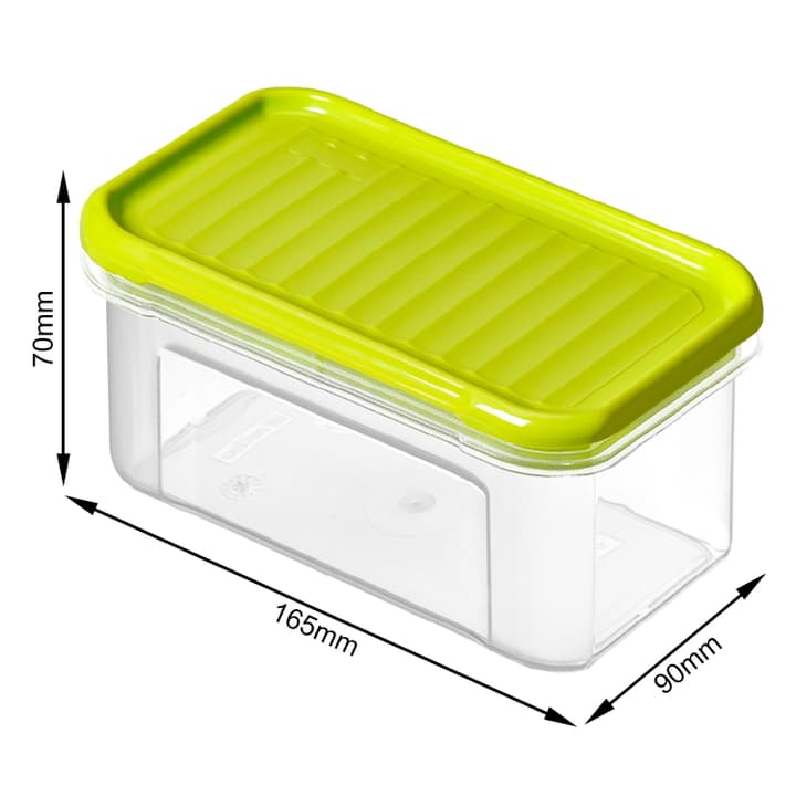 Image of Rotho DOMINO Vorratsdose 0.5l mit Deckel, Kunststoff (PP) BPA-frei, transparent/grün Küche bei Do it + Garden von Migros