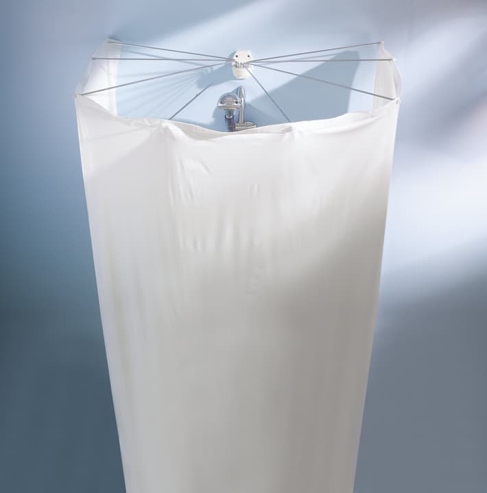 Image of Kleine Wolke Duschvorhang-Kabine Spider mit Vinyl-Duschvorhang weiss 200x170 cm