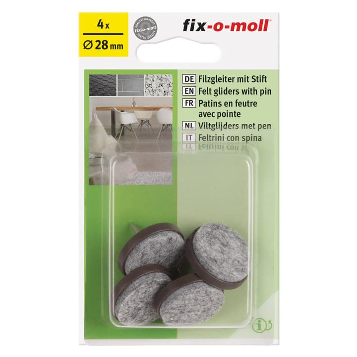 Image of Fix-O-Moll Filzgleiter mit Stift 4 mm / Ø 28 x