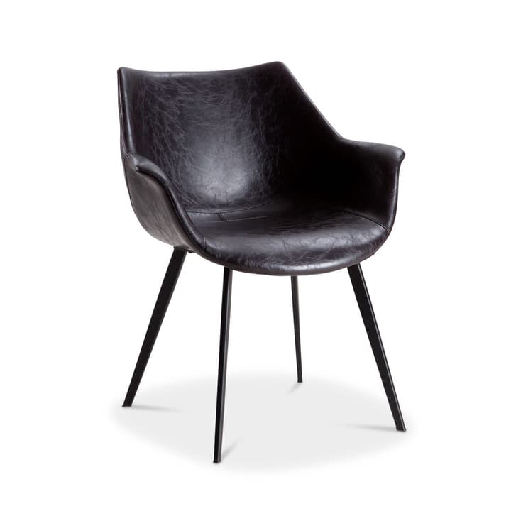 MELVIN Chaise avec accoudoirs MELVIN Chaise avec accoudoirs 366074900000 Dimensions L: 63.0 cm x P: 63.0 cm x H: 82.0 cm Couleur Noir Photo no. 1
