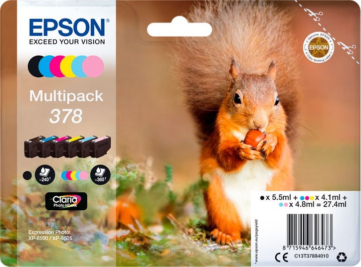 Epson Multipack 378 cartouche d'encre Cartouche d'encre Multipack 378 cartouche d'encre Cartouche d'encre Epson 798552600000 Photo no. 1