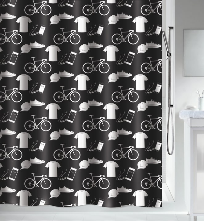 Image of spirella Patchwork Black Duschvorhang bei Do it + Garden von Migros