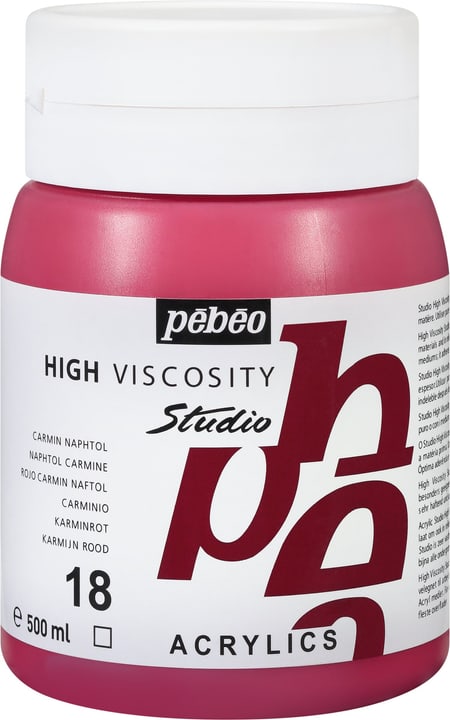 Pebeo Pébéo High Viscosity Studio 500ml Pébéo High Viscosity Studio 500ml Pebeo 663534271018 Couleur Carmin Photo no. 1