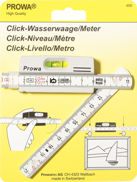 Image of PROWA Click Wasserwaage Wandhaken bei Do it + Garden von Migros