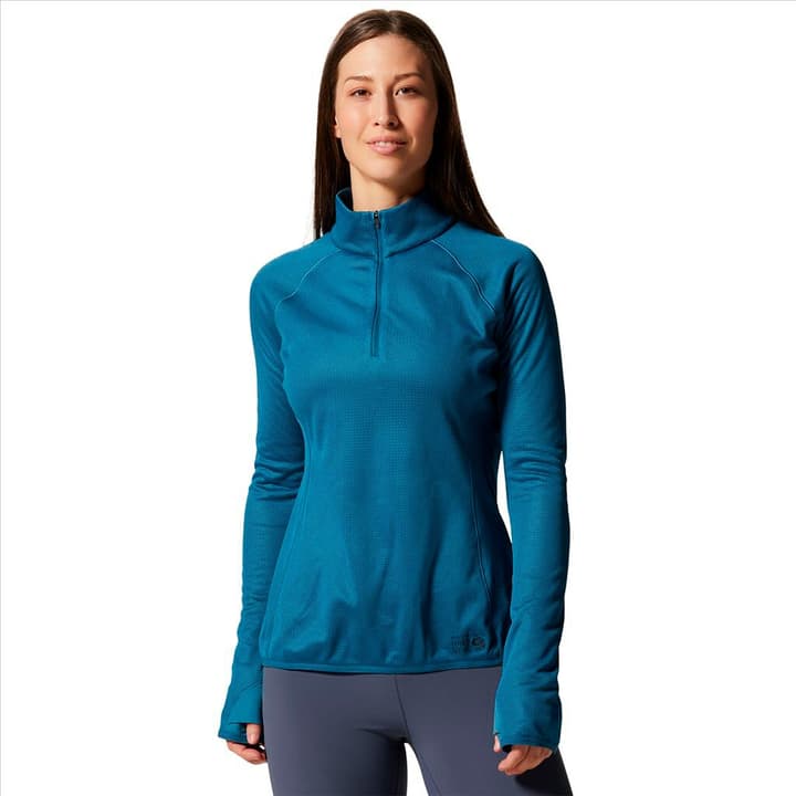 Image of Mountain Hardwear W AirMesh 1/4 Zip Langarmshirt azur