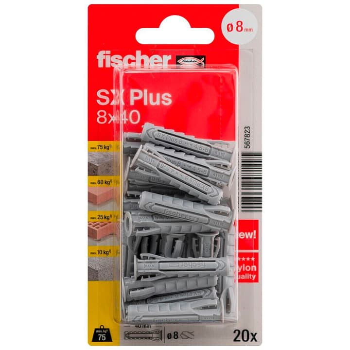 Image of fischer Nylondübel SX Plus 8 x 40 Spreizdübel