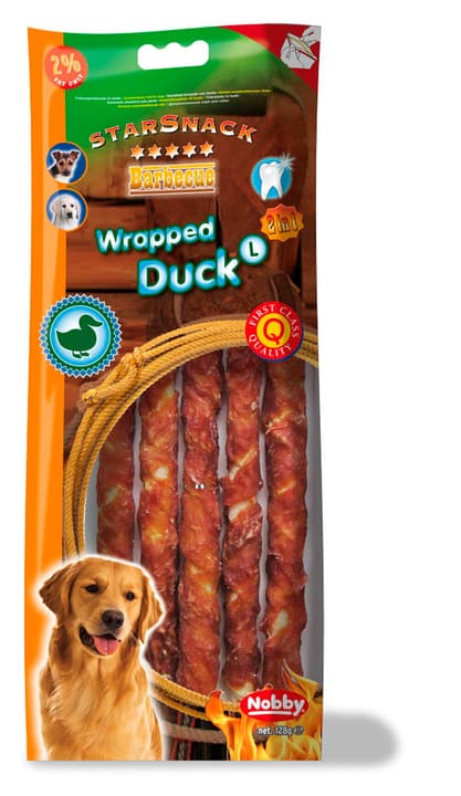 Image of StarSnack Wrapped Duck Barbecue L, 0.128 kg Hundeleckerli