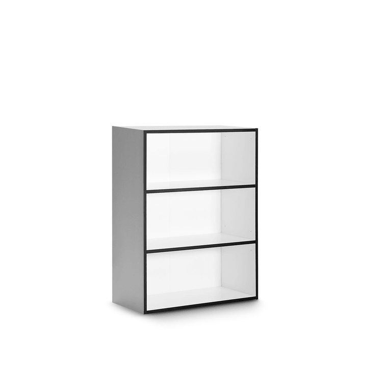 ANGELO basso bianco con bordi neri Scaffale ANGELO basso bianco con bordi neri Scaffale 360979000000 Dimensioni L: 36.0 cm x P: 95.0 cm x A: 118.0 cm Colore Nero a righe N. figura 1