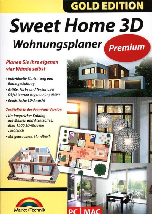PC / MAC Gold Edition: Sweet Home 3D Wohnungsplan Physique (Box) PC / MAC Gold Edition: Sweet Home 3D Wohnungsplan Physique (Box) 785300122231 Photo no. 1