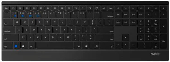 Rapoo E9500M Multimode Clavier E9500M Multimode Clavier Rapoo 785300146049 Photo no. 1