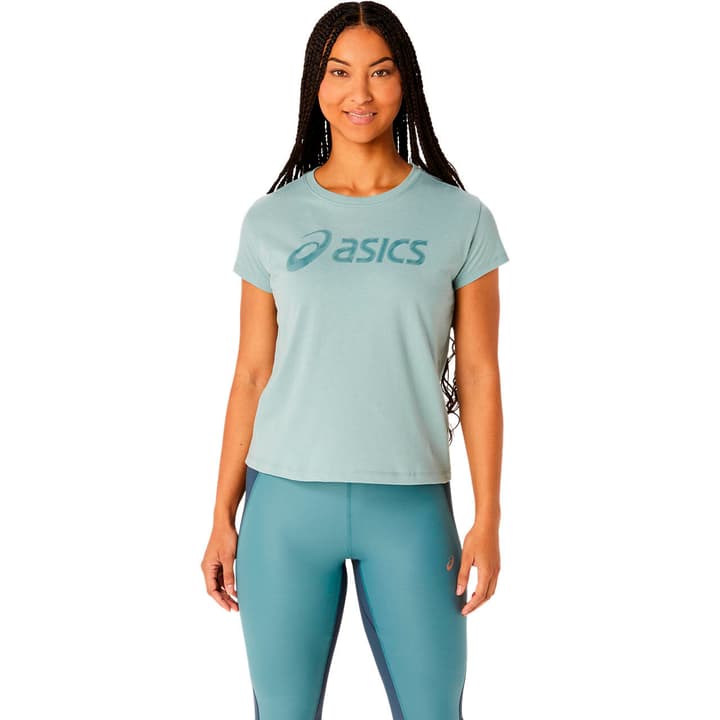 Image of Asics W Big Logo Tee T-Shirt aqua