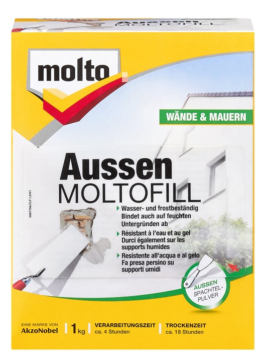 Image of Molto Spachtelpulver aussen 1 kg Spachtelmasse