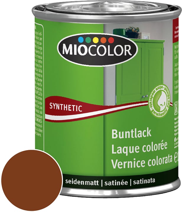 Image of Miocolor Synthetic Buntlack seidenmatt Nussbraun 125 ml bei Do it + Garden von Migros