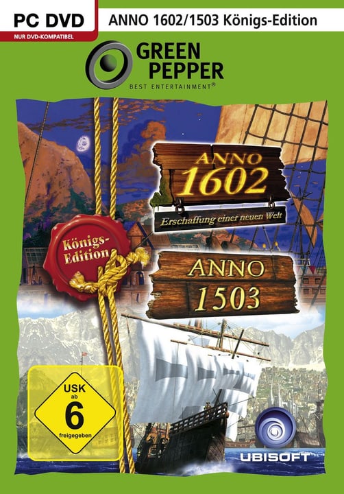 PC - Green Pepper: Anno 1503 + Anno 1602 Königsedition Fisico (Box) PC - Green Pepper: Anno 1503 + Anno 1602 Königsedition Fisico (Box) 785300121607 N. figura 1