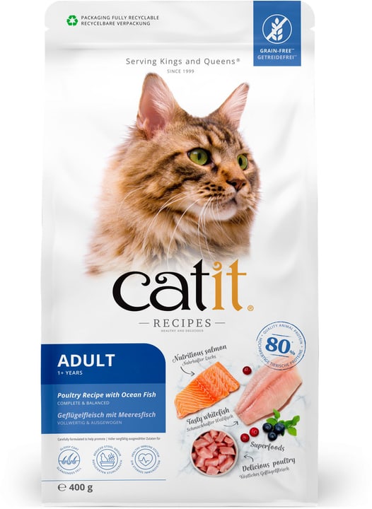 Image of Catit Recipes Adult Fisch, 400g Trockenfutter