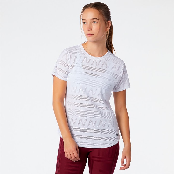 Image of New Balance Q Speed Jacquard Shirt weiss bei Migros SportXX