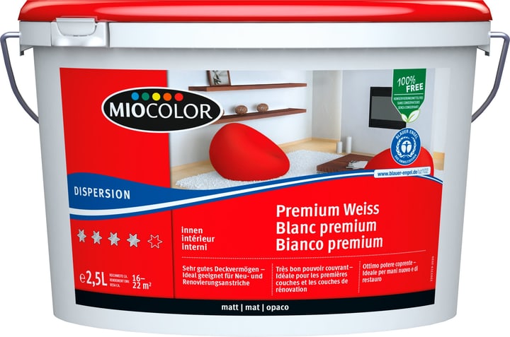 Image of Miocolor Dispersion Premium Weiss 2.5 l bei Do it + Garden von Migros