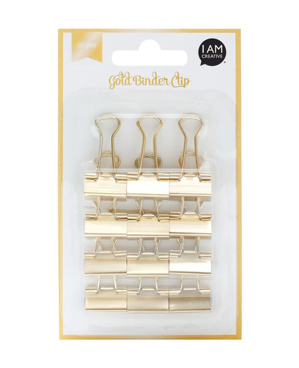 Image of I AM CREATIVE Papier Clips, gold Klammern