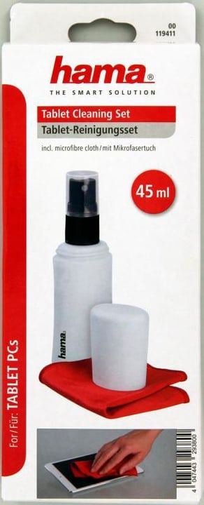 Hama pastiglia detergente 45 ml con panno in microfibra pastiglia detergente 45 ml con panno in microfibra Hama 798226800000 N. figura 1
