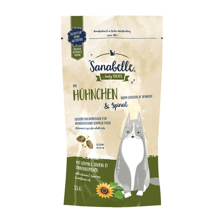 Image of Sanabelle Hühnchen & Spinat, 0.055 kg Katzenleckerli