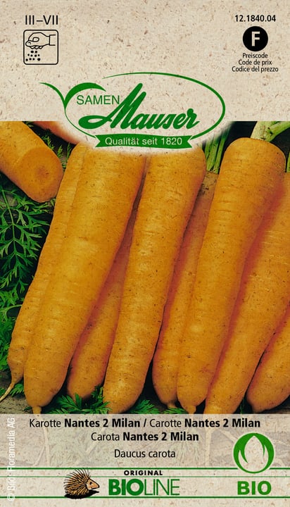 Image of Samen Mauser Karotte Nantes 2 Milan Gemüsesamen bei Do it + Garden von Migros