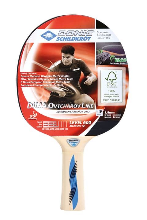Schildkröt Donic Ovtcharov 600 FSC Racchetta da ping-pong Donic Ovtcharov 600 FSC Racchetta da ping-pong Schildkröt 491638900000 N. figura 1