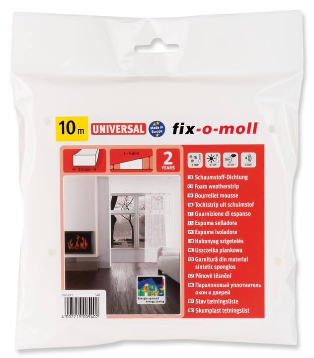 Image of Fix-O-Moll Schaumstoff-Dichtung 10x5mm x 10m Dichtung bei Do it + Garden von Migros